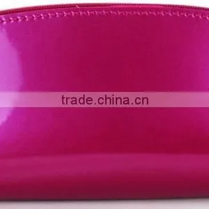 High Quality Makeup Bag With Custom Logo,professional Artist Leather Cosmetic Bag,OEM Leather Plain Purple Toiletry Makeup Bag thumbnail-2