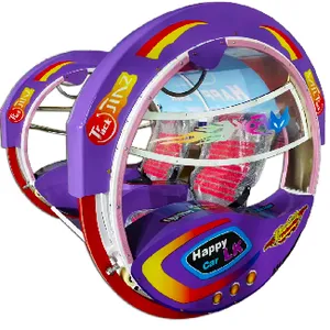 Battery Amusement Theme Park Rides 9s 360 Degree Rotation Rotating Electric Happy Swing Rolling Car For Adult Kids thumbnail-3