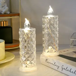 LED Rose Halo Candle Light Romantic Night Light Creative Luminous Electronic Candle Night Light thumbnail-2