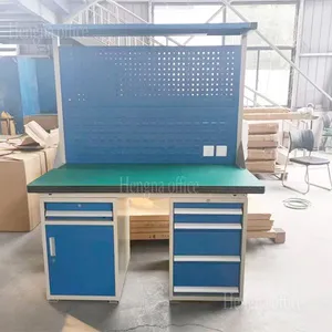 Steel Workbench With Drawers | Heavy Duty Metal Tool Bench With Lockable Cabinet / HN-SW05 / 1000kg Loading Capacity Workshop Furniture thumbnail-3
