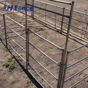 12 ft Portable Heavy Duty Galvanized Metal Round Pen Cattle Corral Livestock Farm Horse Yard Fence Panels thumbnail-3