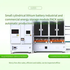 Cylindrical Battery Pack Production Line, Semi-automatic Production Line for Industrial and Commercial Energy Storage Modules, Small Cylindrical Cell Assembly Equipment thumbnail-4