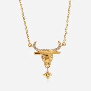 Customized Waterproof Matte Stainless Steel Fashion Jewelry Necklace for Wholesale thumbnail-2