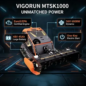 Vigorun MTSK1000 Remote Control Lawn Mower, High-Torque RV063 Reducer Reverse Mulcher for Commercial Use thumbnail-1