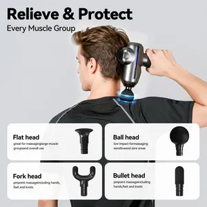 High Quality Mini Fascia Massage Gun Wholesale Portable Cordless Type C Charging Deep Tissue Muscle Relaxation Gun For Office Home Travel thumbnail-5