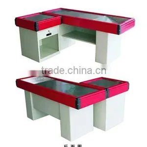 Convenience Store Cashier Desk With Corner Shelf thumbnail-2