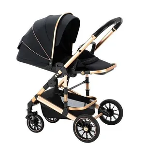 Lightweight 3-in-1 Portable Linen Baby Stroller With Mechanical Adjustment Foldable for 3-Year-Olds and Travel Systems thumbnail-4