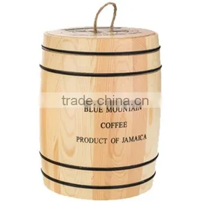Wood Coffee Box, Wooden Tea Boxes, Coffee Barrels thumbnail-2