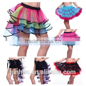 Rainbow Tutu Petticoat Mini Skirt Rave Cyber Rave Fairy Kandi Adult Festival Hot thumbnail-1