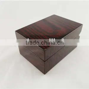 W1034ES Elegant Lacquer Earing Woonden Gift Packaging Box Velvet Lining thumbnail-1