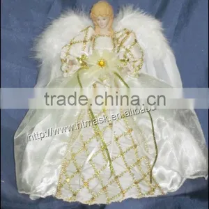 2014 Fashion New Craft White Polyester Felt Christmas Angel Decoration Indoor Tree Hanging Ornament Wholesale thumbnail-1