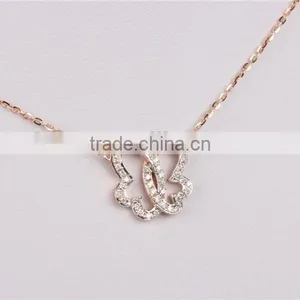 Dubai Jewellry Butterfly Necklace Girl's Silver Sterling Necklace Fashion Jewelry thumbnail-4