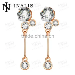 2015 Hot Sale Lekani Sparkling Jewels 18K Gold Plated Earring thumbnail-3