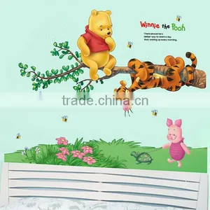 2016 PVC Wall Decor Decorative Removable Winnie the Pooh Wall Stickers for Kids thumbnail-1