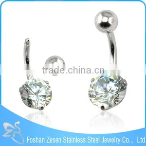 Black Big Cubic Zircon Belly Button Ring Crystal Navel Jewelry thumbnail-4