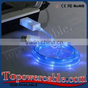 China Supplier Premium Hi-Speed Charging USB Cable With LED Light thumbnail-1