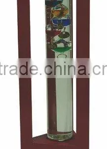 China Manufacture Triangular Wooden Frame Galileo Thermometer thumbnail-3
