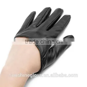 pu Dress Leather Half Gloves thumbnail-3
