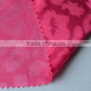 Waterproof Polyester Spandex Woven Jacquard Leopard Stretch Fabric for Shorts thumbnail-3