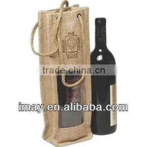 Single Bottle Jute Wine Bag thumbnail-1