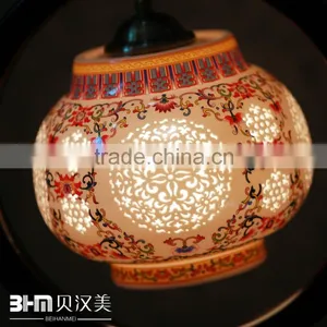 China Famille Rose Wholesale Ceramic Lamp for Home Lighting thumbnail-4