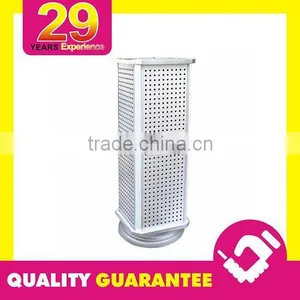 4-sided Rotatable Countertop Aluminum Pegboard Tabletop Display thumbnail-1