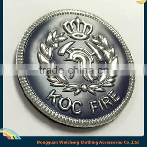 Round Badge 3D PVC With Silver Plating Color for Bag thumbnail-2