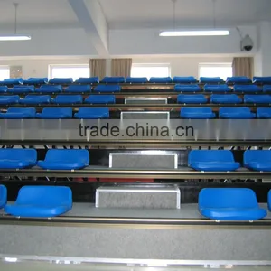 Manufacturer High Quality Cheap Indoor Retractable Gym Bleachers HDPE Seating thumbnail-2