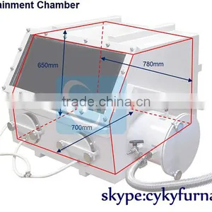 Stainless Steel Glove Box (31"x26"x28") With Automatic Humidity Purification System for Li-ion Battery Assembling (H2O<10ppm) thumbnail-3