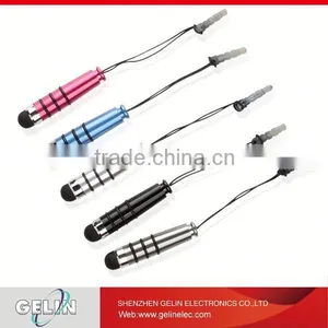 Mini Smart Metal Mini Touch Pen for Iphone With Dustproof Plug thumbnail-1