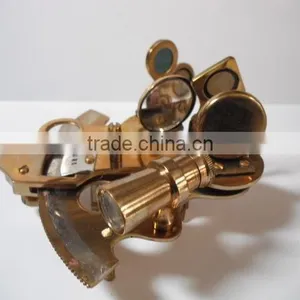 VINTAGE Pirate Brass Nautical Sextant- Buy Brass Nautical Sextant With Box 1029 thumbnail-5