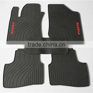 Custom Fit All-Weather Car Floor Mat for Kia Forte Models Select - Rubber (Black) thumbnail-5