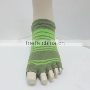 Ladies Open Toe Non-slip Cotton Yoga Socks thumbnail-4