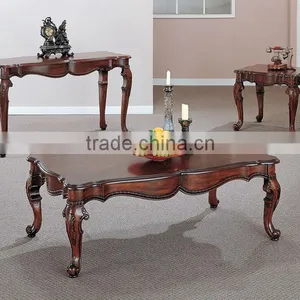 CF30046 High Grade Carved Curved Italy Coffee Table and End Sofa Table & Italy Wood Furniture & Akzonobel Paint Furniture thumbnail-1