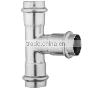 Stainless Steel Pipe Tee Fitting for SS Pipe Connection thumbnail-1