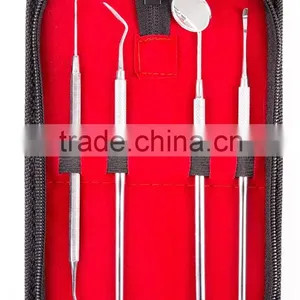 4 Pcs Dental Set Teeth Cleaning Scaler Probe Dentifrice Steel Instrument Tartar Scratches thumbnail-1