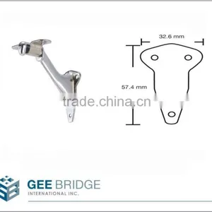 0205208 Zinc Die Cast Wall Mounted Connector Handrail Support Holder Bracket thumbnail-1