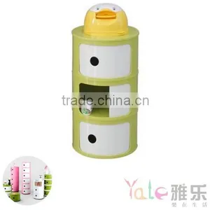 Muti-Function Plastic Storage Cabinet With Sliding Door for Living Room thumbnail-3