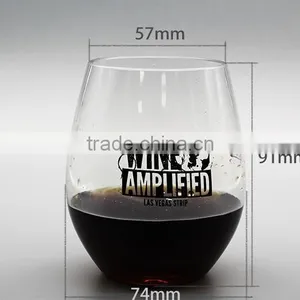 Glossy Colorful Stemless Plastic Wine Glass,400ml Stemless Plastic Wine Glass,bpa Free Plastic Wine Glass thumbnail-1