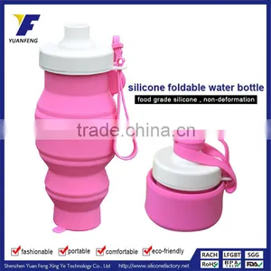 Hot Selling BPA Free Collapsible Silicone Water Bottle thumbnail-3