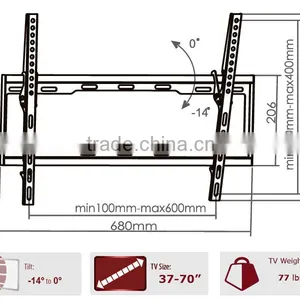 For 23"-42" Remote Controlled Vertically Adjustable Slide Plasma Tv Mount Quality Choice thumbnail-4