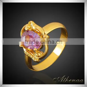 China Wholesale Copper Gold Plating Diamond Engagement Ring UK&US thumbnail-1