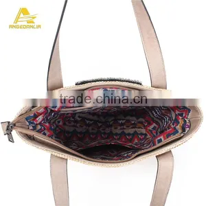 Ladies Fantasy Bags Ethnic/BOHO Style Jacquard Fabric Women Tote Bag Ladies Bags Manufacturers thumbnail-4