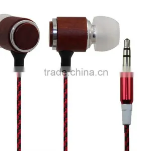 Tot High Quality Fashion Wood Earphone Stereo Bass Music Earphone for MP3 And Tablet PC thumbnail-1