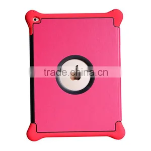 2016 New Design 3 In1 With Stand Flip Cover Hard PC+PU Leather+Silicone Shockproof Tablet Case for Apple Ipad Pro 9.7/12.9 Inch thumbnail-3