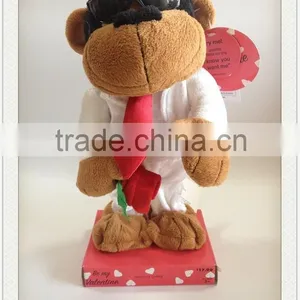Valentine Gift Dancing and Music Plush Stuffed Red Monkey Toy thumbnail-2