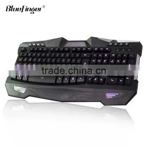 Shenzhen Factory Red Blue Purple Colored USB Wired Backlit Keyboard for Gaming thumbnail-4