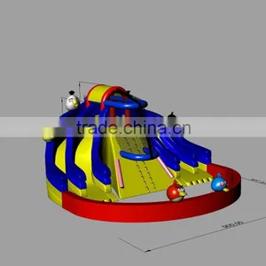 Popular Inflatable Swimming Pool Game Water Park Slides thumbnail-1
