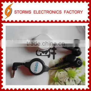 Headphone Retractable With Mic as Present Wholesale China thumbnail-1