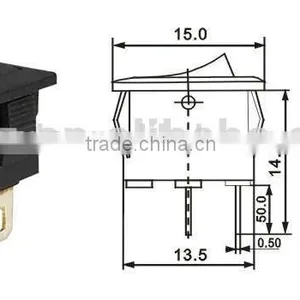 3pin Mini Rocker Switch,TOP Quality Copper Pins Rocker Switches,round Type Rocker Switch thumbnail-5